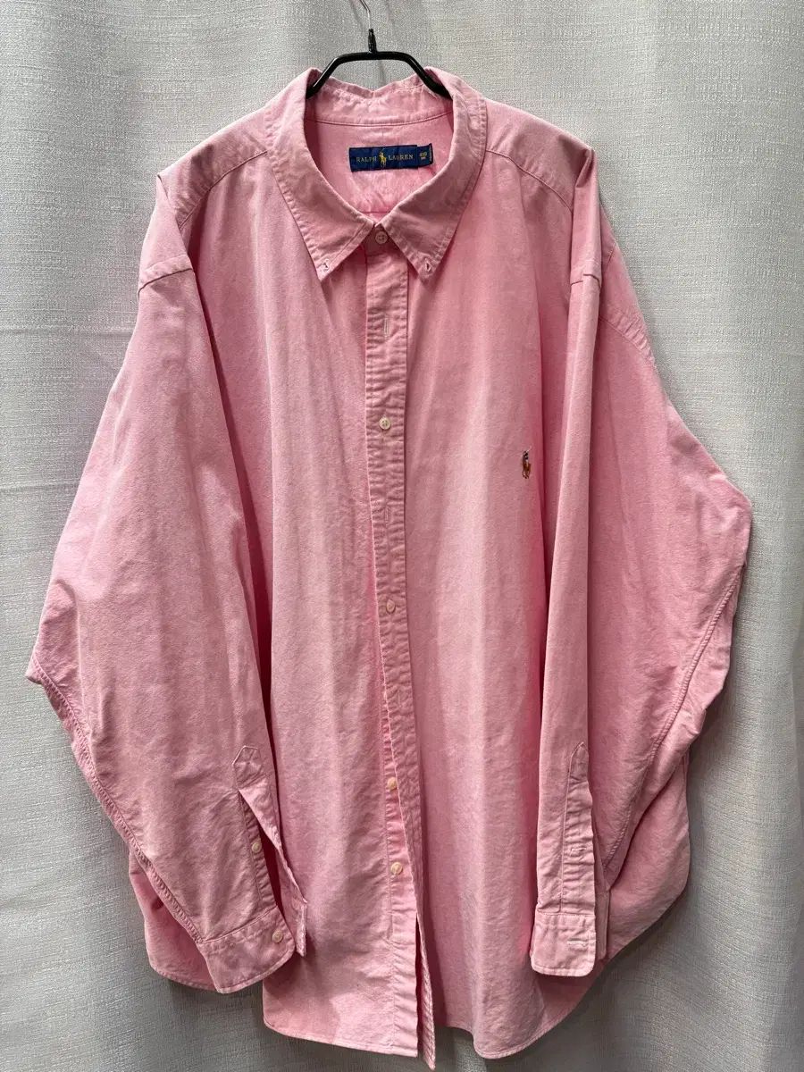 4XL レア ポロラルフローレン ピンク オックスフォード シャツ
