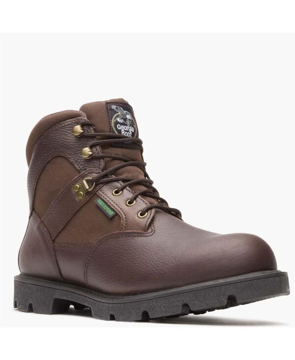 ジョージブーツ メンズ シューズ ブーツ・レインブーツ Tシャツ GEORGIA BOOT Homeland Steel Toe Waterproof Work Boot Brown ブラウン