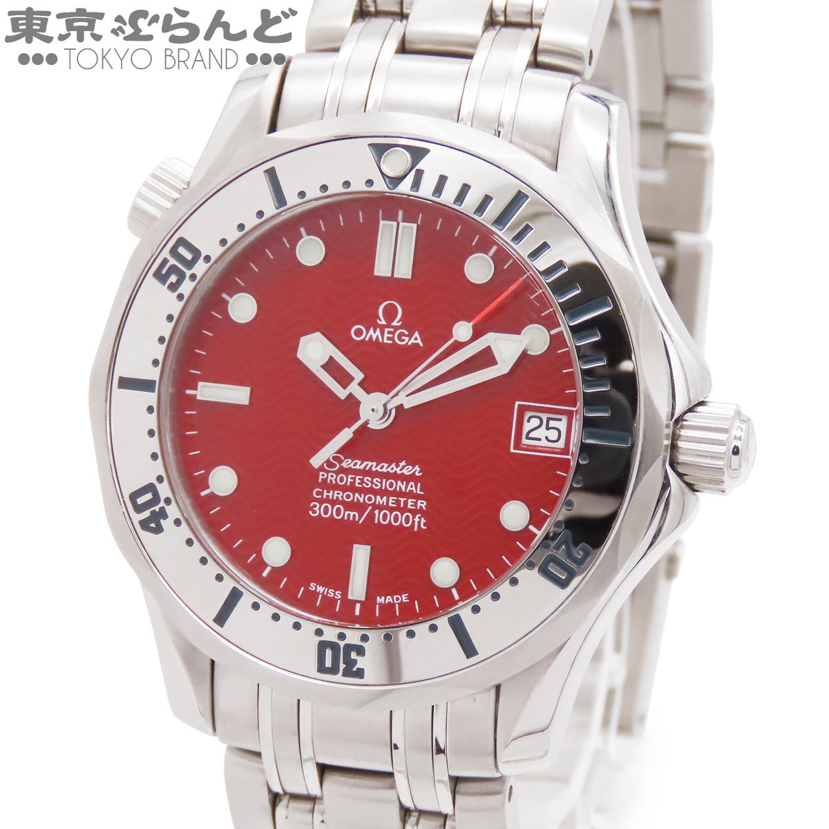 オメガ OMEGA シーマスター 2552.61 レッド SS プロフェッショナル 300 丸井限定 保証書付 腕時計 メンズ 自動巻 仕上済 101860903