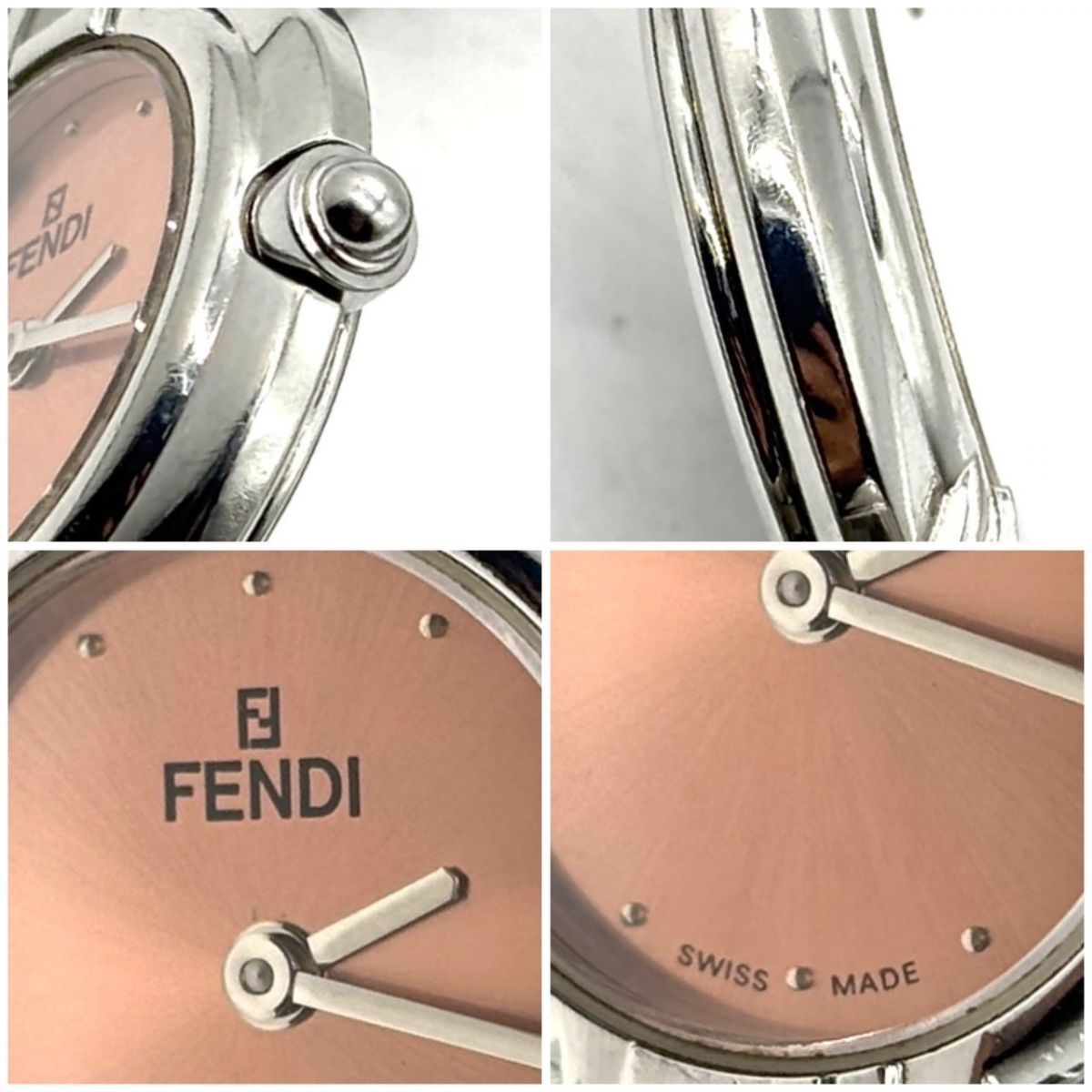 静かに咲く品格】 FENDI 腕時計 ズッカ ピンク文字盤 ステンレス
