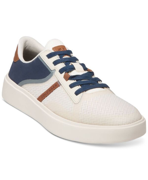 コールハーン メンズ シューズ スニーカー レース Cole Haan Mens Grand Crosscourt Winner MixedMedia LaceUp Sneakers IvoryNav