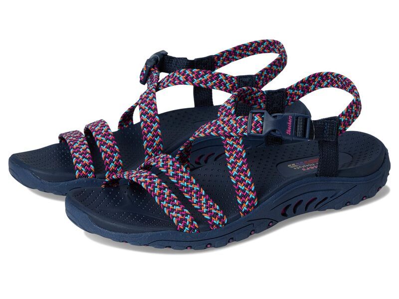 スケッチャーズ レディース シューズ サンダル SKECHERS Reggae Adore You NavyPink ネイビー