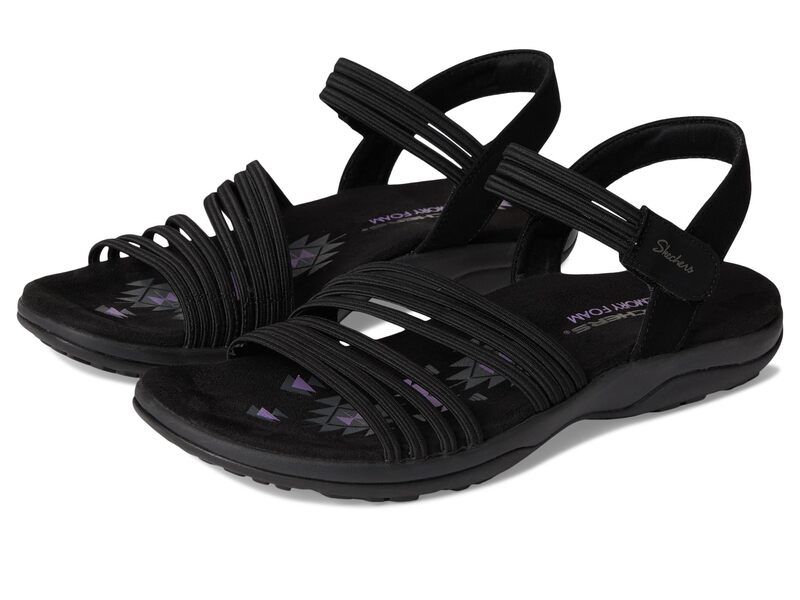 スケッチャーズ レディース シューズ サンダル SKECHERS Reggae Slim Coffee Run BlackBlack ブラック