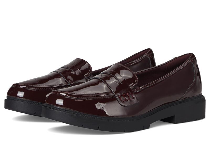 クラークス レディース シューズ サンダル Clarks Westlynn Ayla Burgundy Patent バーガンディ
