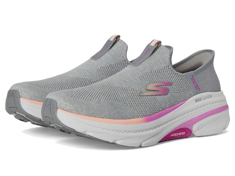スケッチャーズ レディース シューズ スニーカー SKECHERS Max Cushioning Arch Fit 20 Cambridge Hands Free SlipIns GrayPink グ
