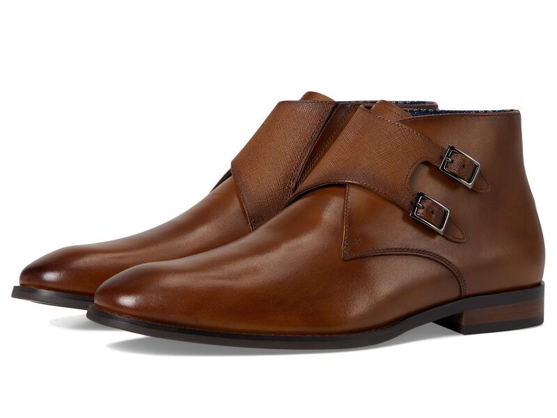 ステイシーアダムス メンズ シューズ ブーツ・レインブーツ モンクストラップ モンク Stacy Adams Kaius Double Monk Strap Boots Cognac