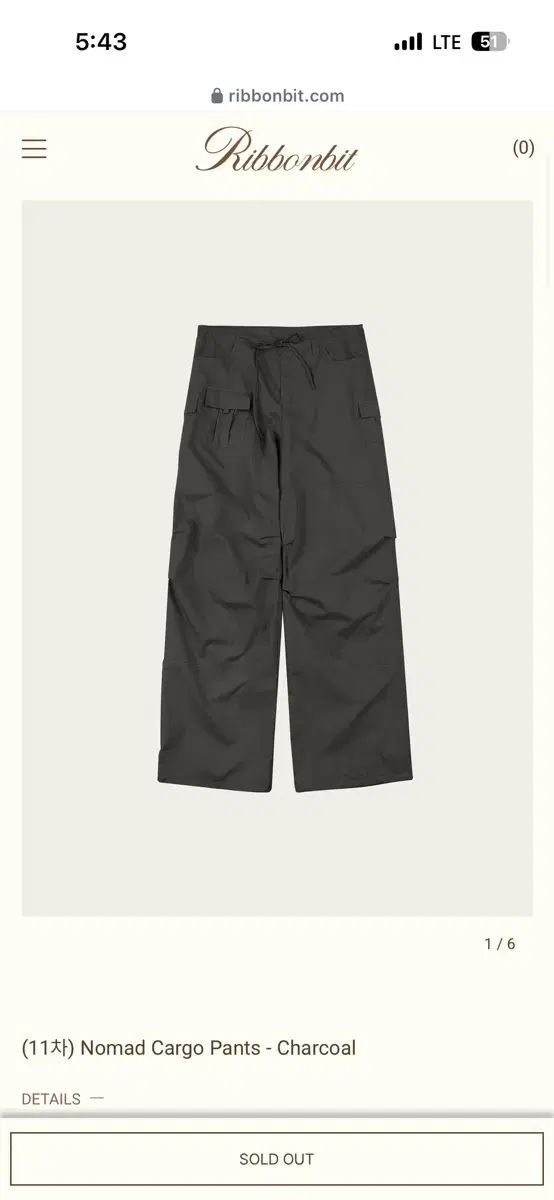 新品) リー ノマド カーゴパンツ チャコール