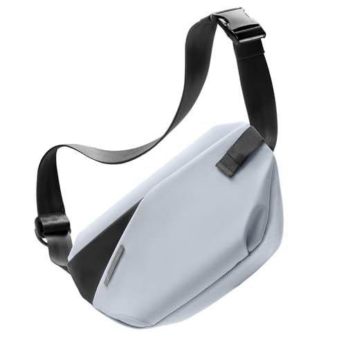 【新品】[Inateck] Sling Bag X-Lite ショルダーバッグ小さめ軽量、ボディバッグ、スリングバッグ、クイック調整ストラップ付き、撥水多機能バッグYKKファスナー、メンズレディース兼用、旅行、通勤、サイクリング、グレーブルー