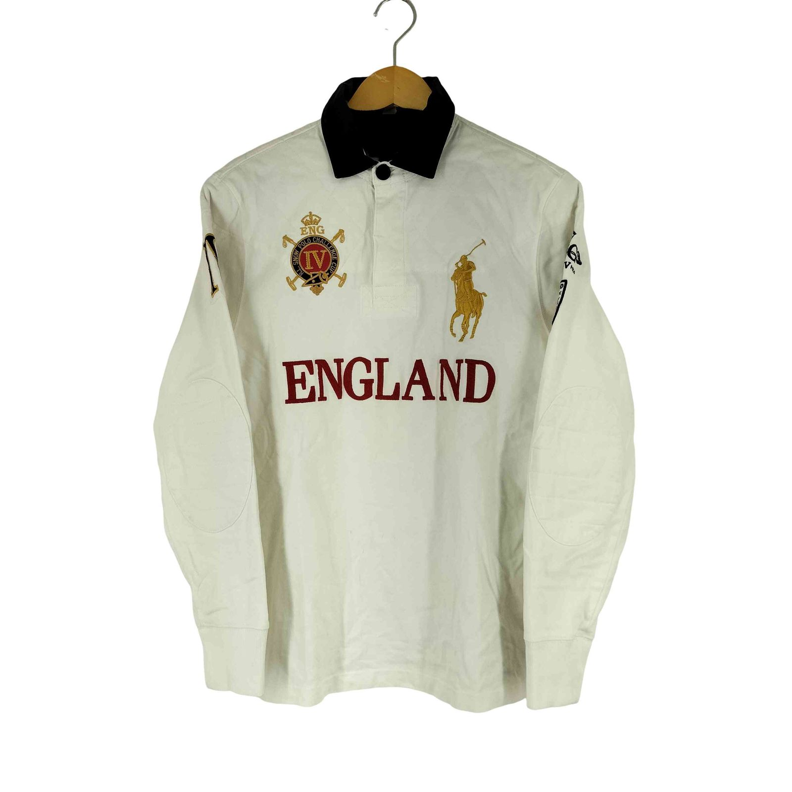 ポロバイラルフローレン Polo by RALPH LAUREN 90S ENGLAND L/S ポロシャツ メンズ import：M