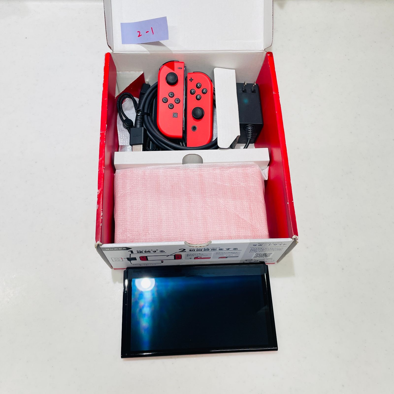 美品 有機ELモデル Nintendo Switch マリオレッド 動作確認済み 初期化