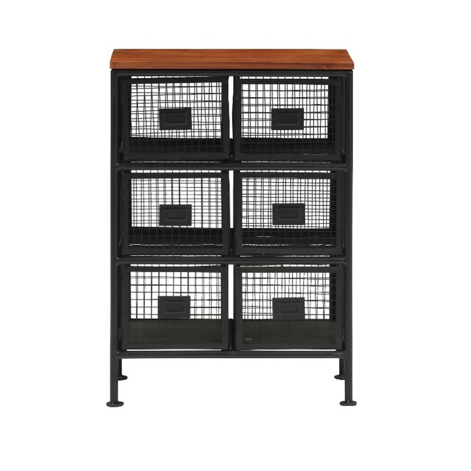 ★インダストリアル★ヴィンテージ メッシュ スチールチェスト 2×3段引出し★男前インテリア★ ienowa