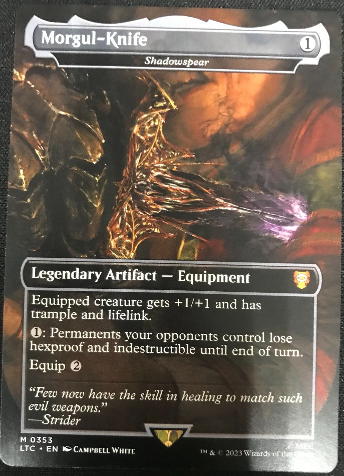 MTG 影槍/Shadowspear モルグルの刃 英語版 MTG モルグルの刃/Morgul-Knif 影槍/Shadowspear 英語 - メルカリ