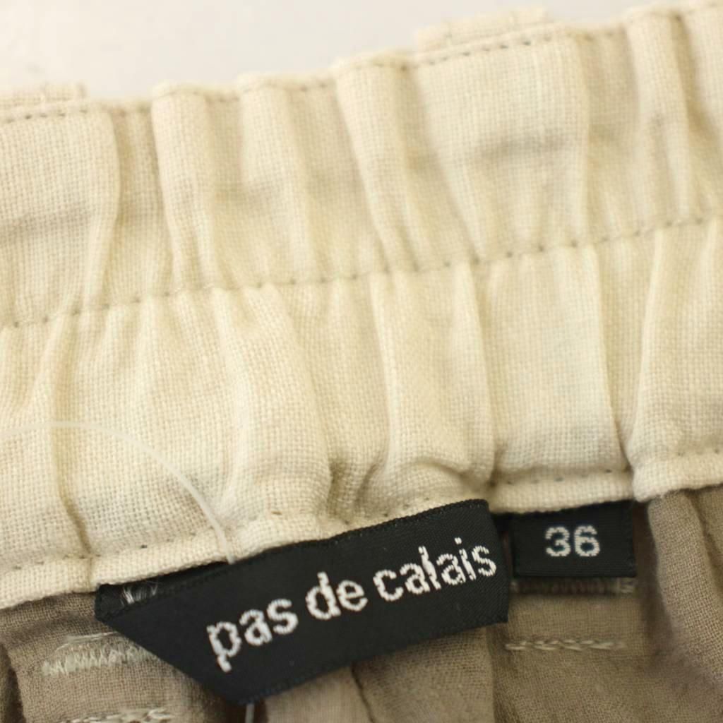 パドカレ pas de calais リネン スカート ロング フレアスカート 36