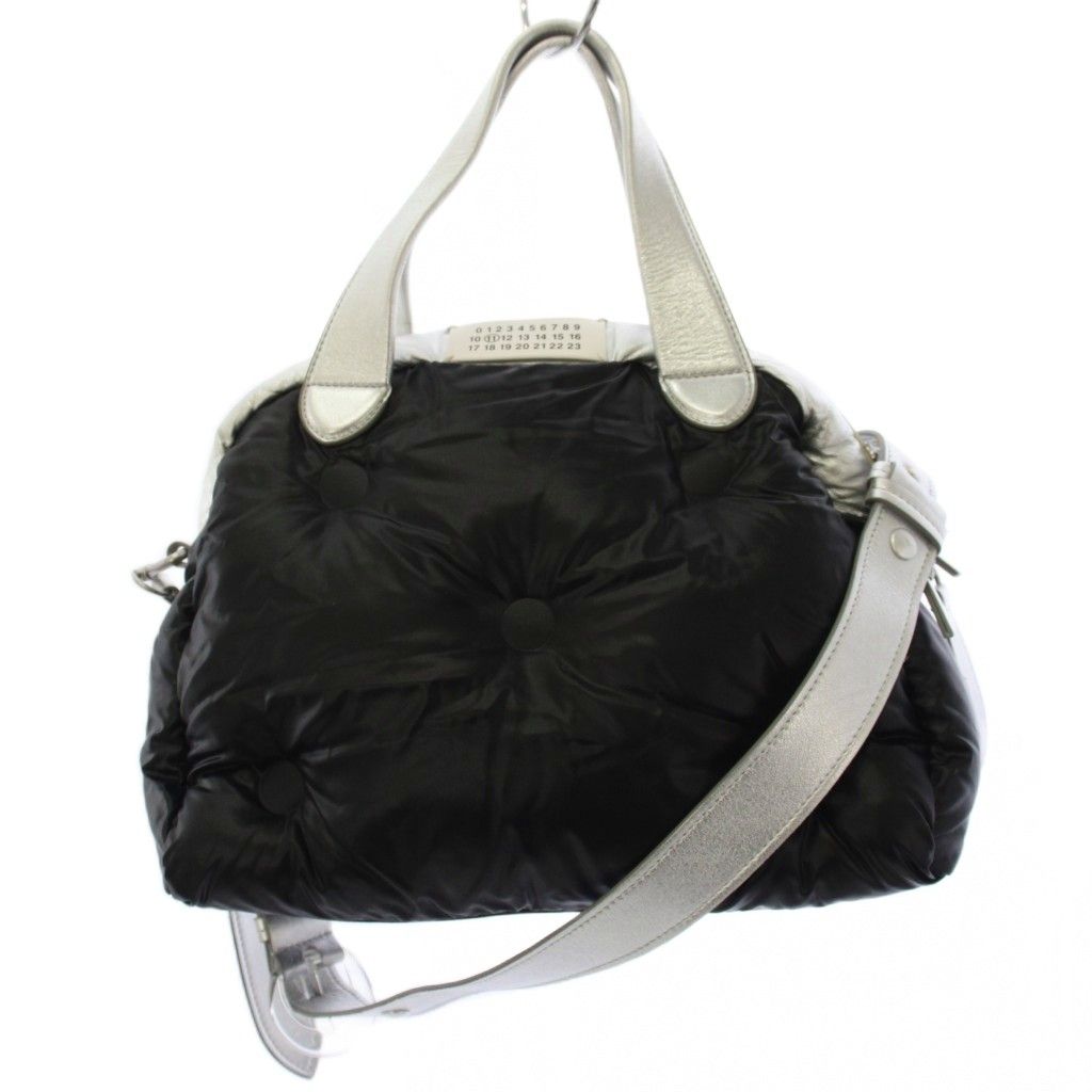 メゾンマルジェラ 11 Maison Margiela 11 グラム スラム Glam Slam Bag ショルダーバッグ ハンドバッグ 2way ナイロン レザー シルバー色 黒 ブラック S56WD0067 /AN4 39,585円
