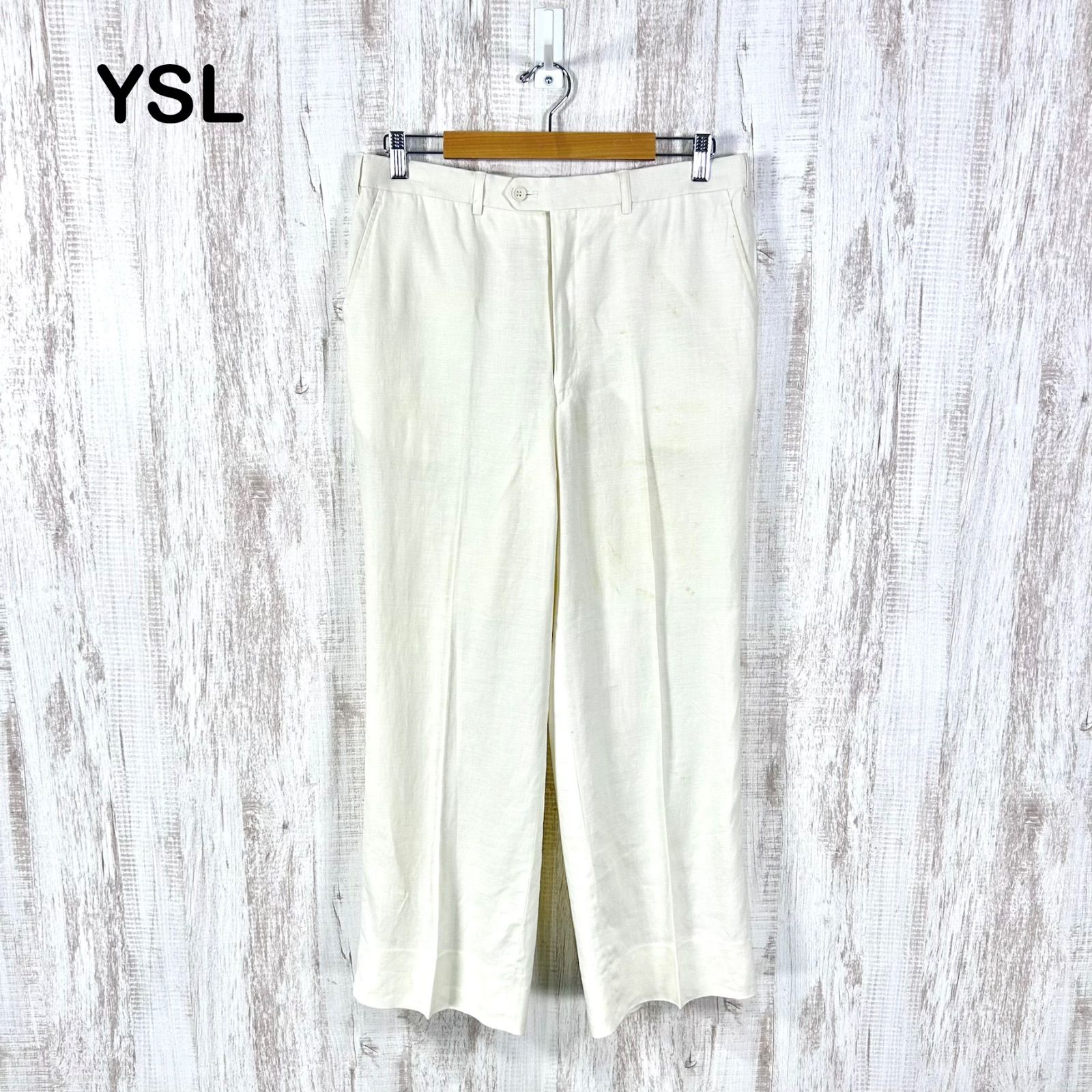 80s 90s YSL Yves Saint Laurent オールド イヴサンローラン リネン