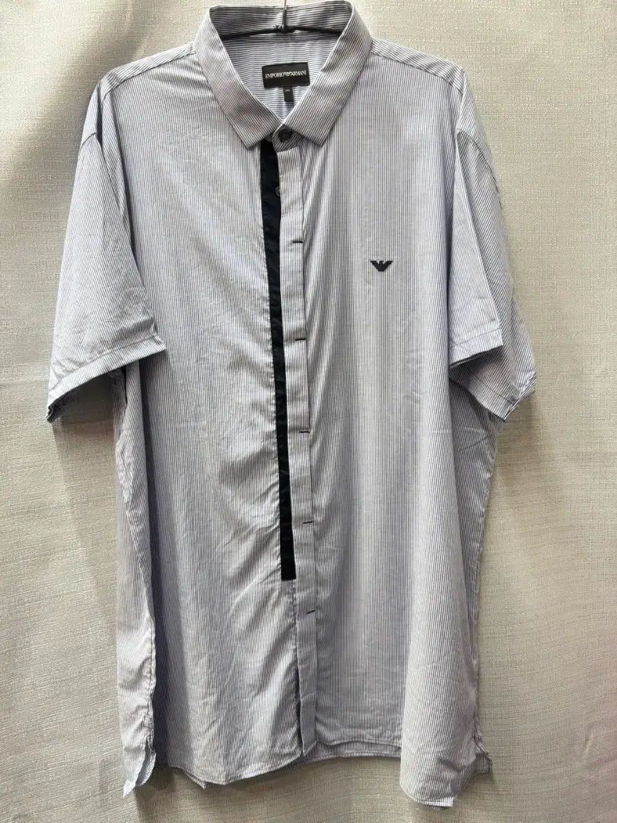 エンポリオアルマーニ ストライプ 半袖 シャツ 3XL (XL 2XL)