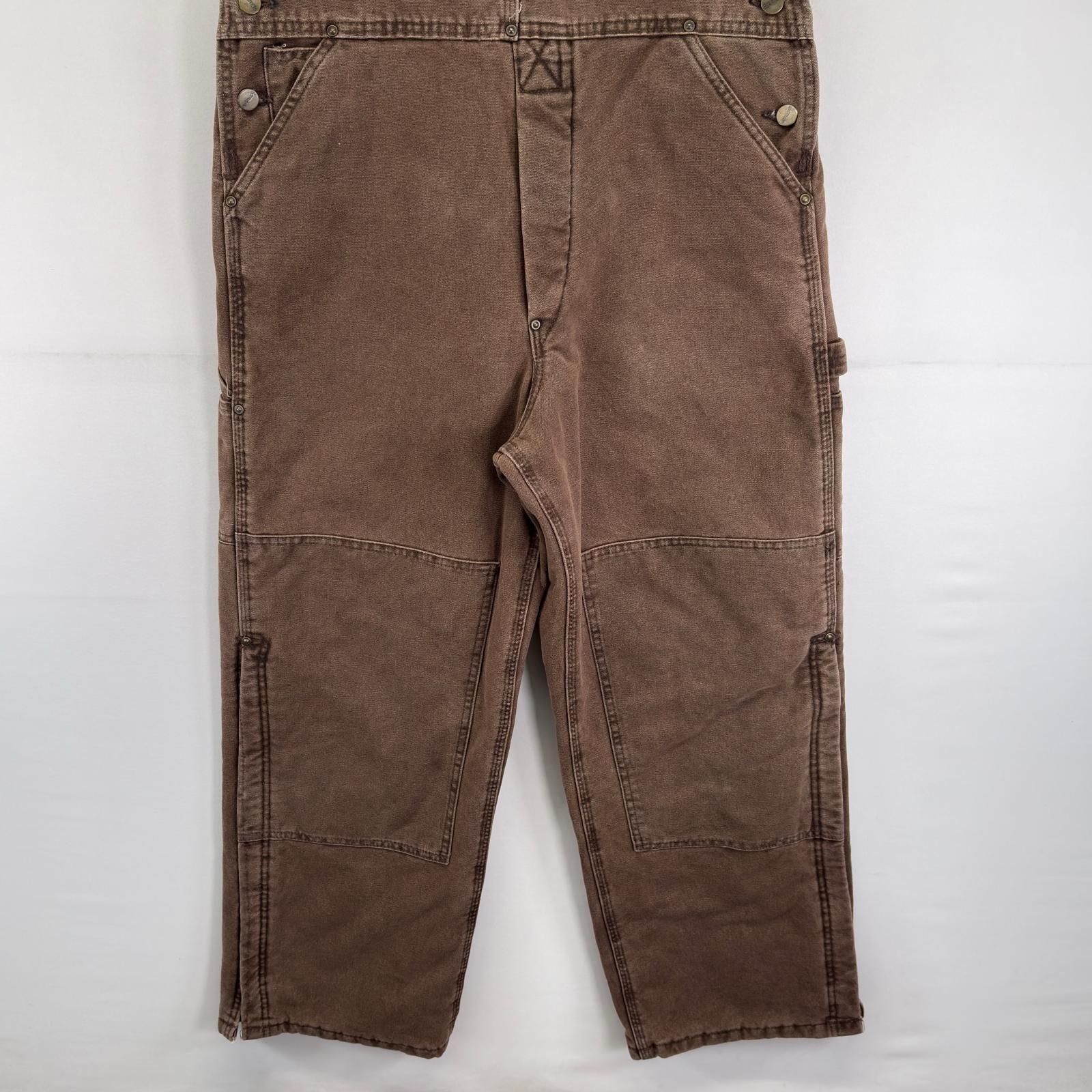古着 カーハート Carhartt USA製 ダック オーバーオール ボタンフライ