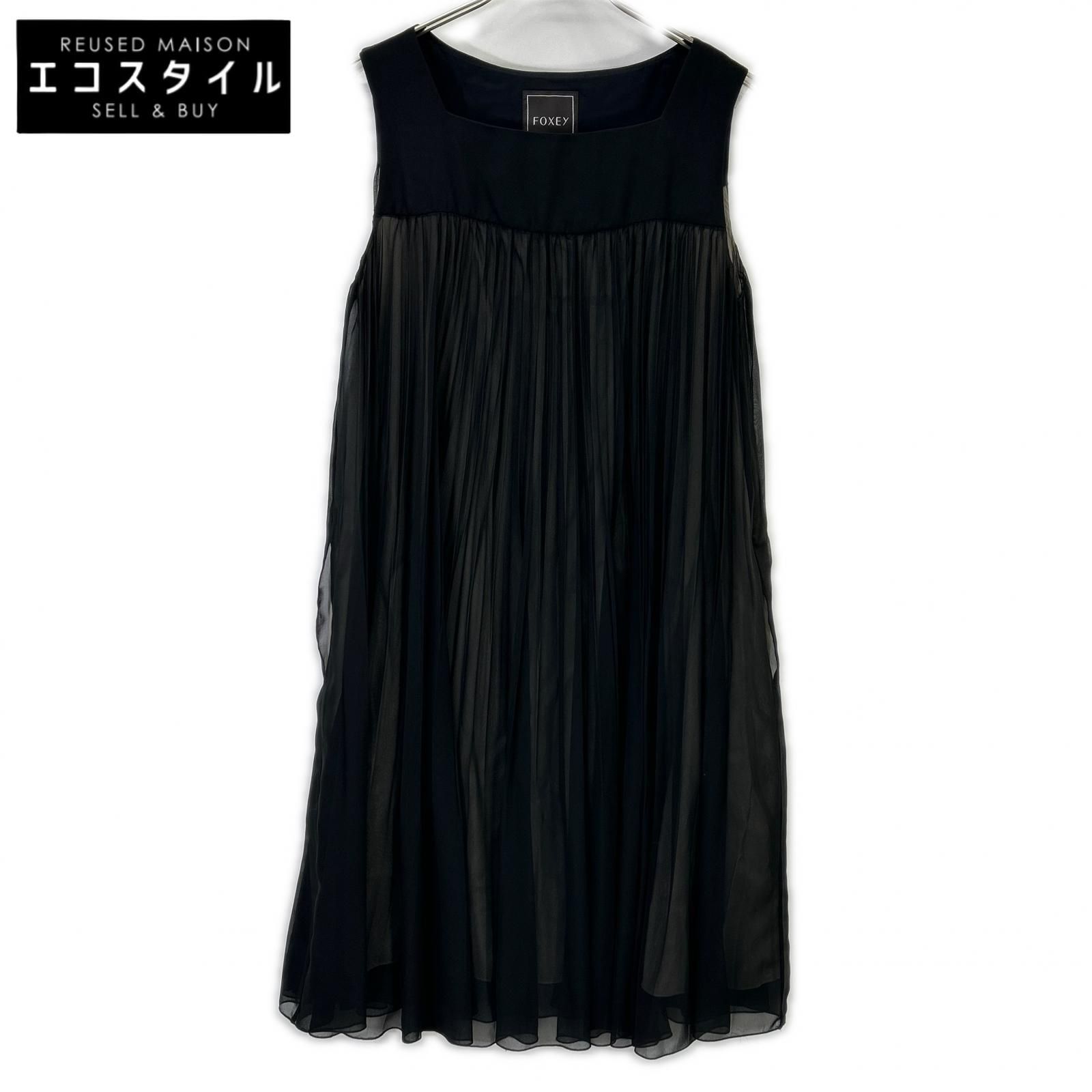 FOXEY　フォクシー　35246 ブラック チュールワンピース　40
