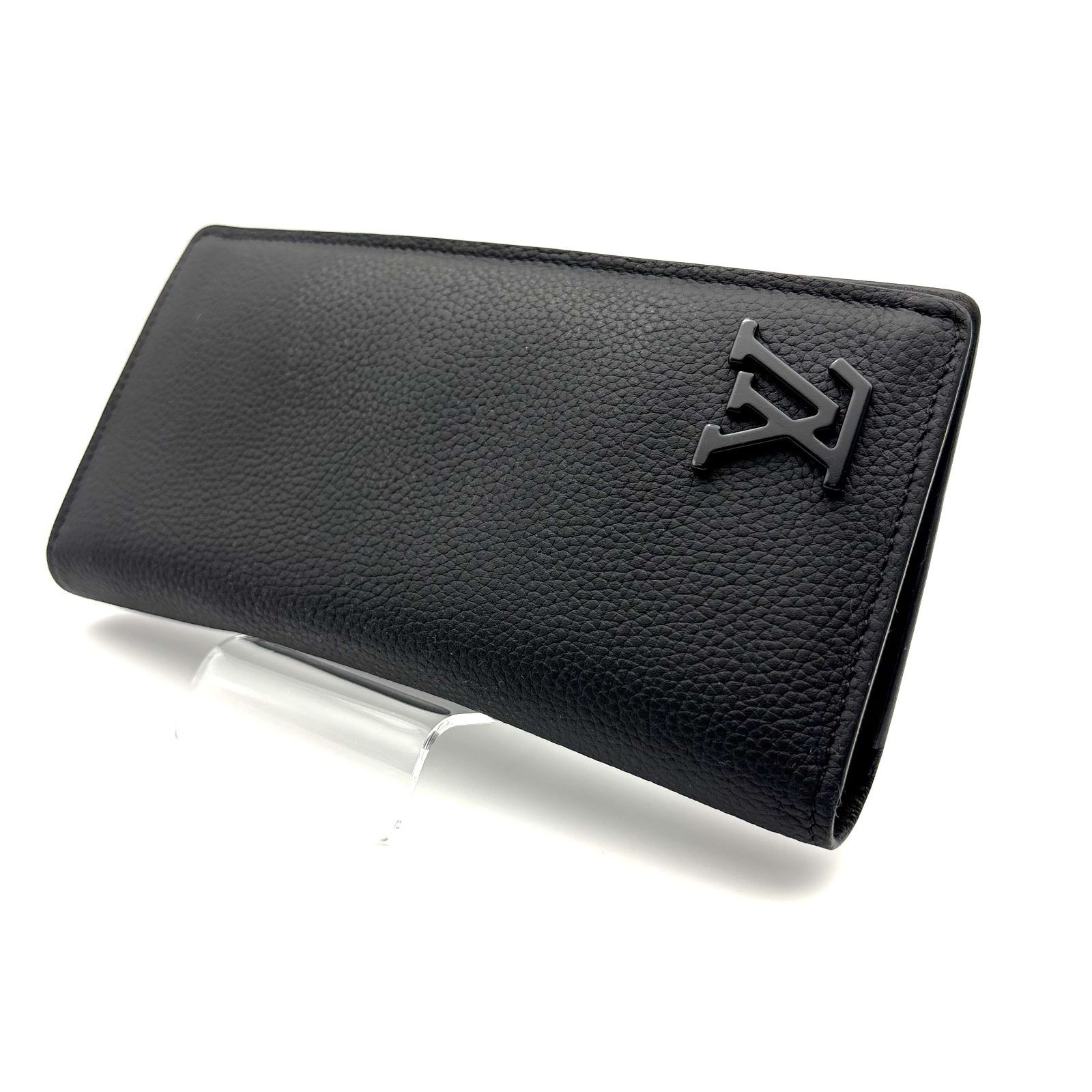 【 美品 】LOUIS VUITTON　ルイヴィトン　アエログラム　ポルトフォイユブラザ　長財布　RFID　レザー　ブラック 29,120円