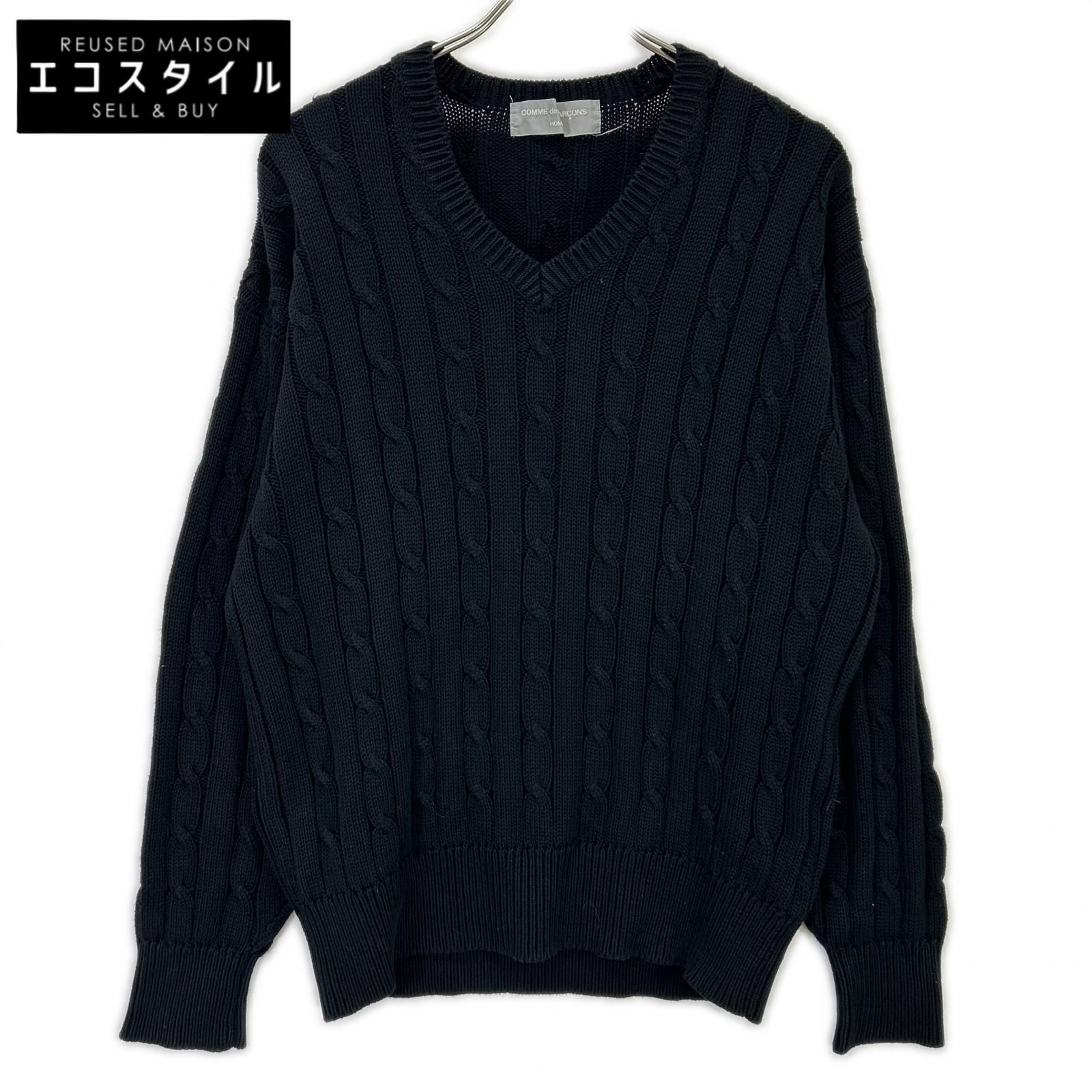 COMMEdesGARCONS HOMME　コムデギャルソンオム　80s 1989年 田中オム HN-020050 ブラック アランニット　なし