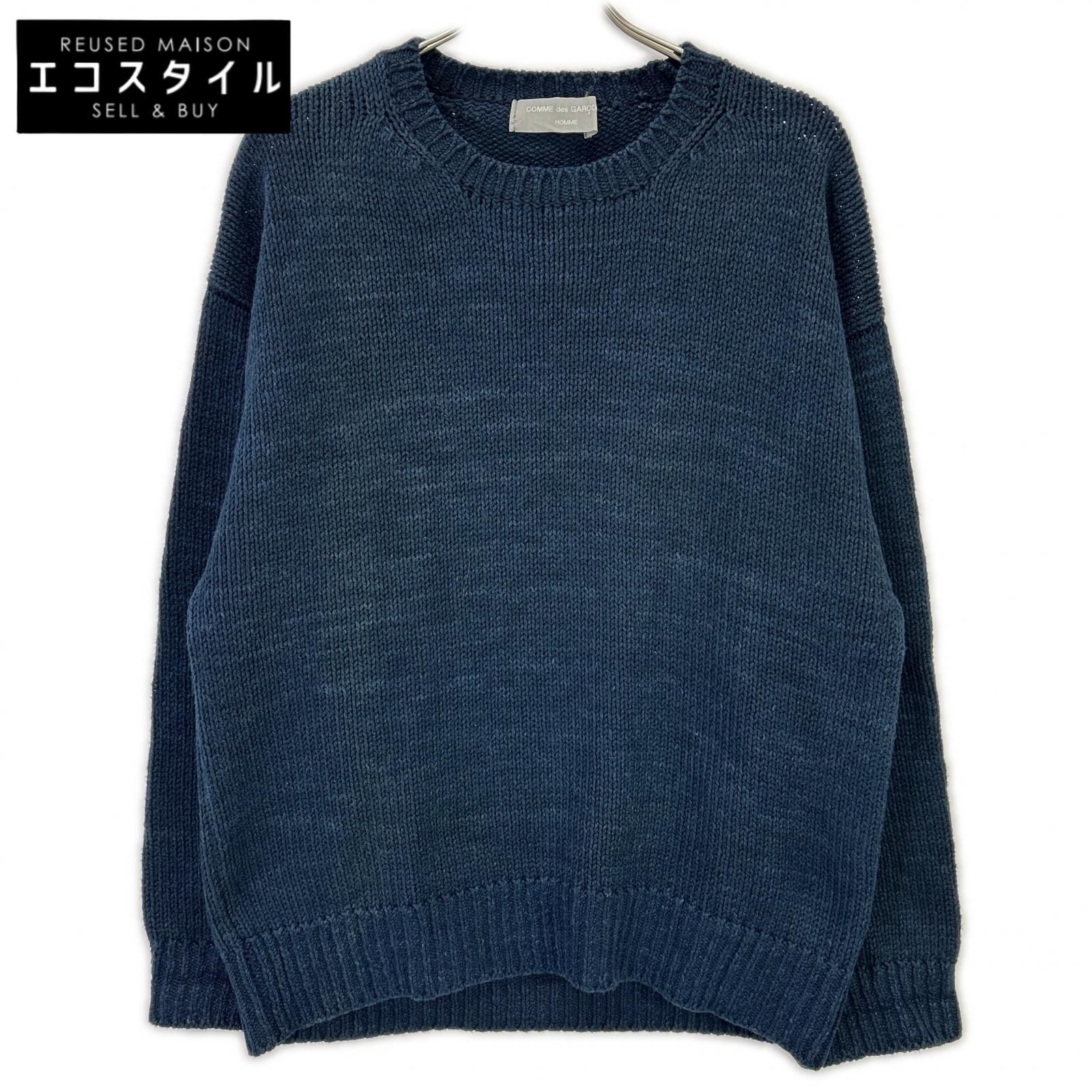 COMMEdesGARCONS HOMME　コムデギャルソンオム　90s 田中オム HN-020230 藍染め クルーネックニット　なし