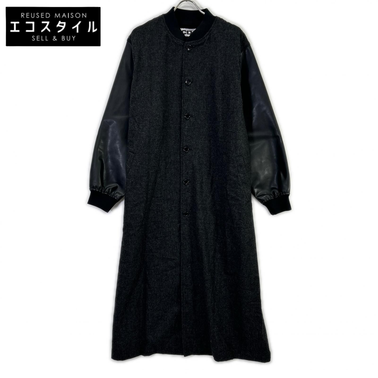 CDG　シーディージー　SZ-C003 25年 ブラック ウール 1986 STAFF COAT　M