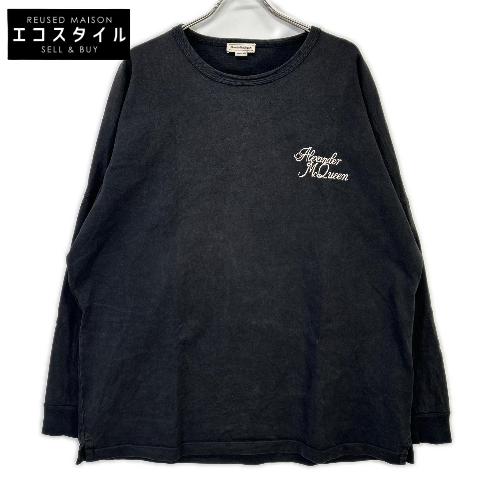 ALEXANDER McQUEEN　アレキサンダーマックイーン　687706 ブラック バックロゴ ロンT　XL