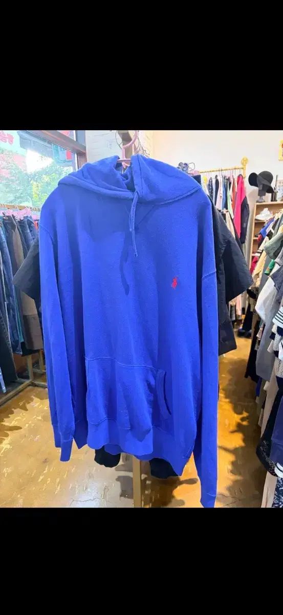 ポロラルフローレン フードTシャツ ブルー
