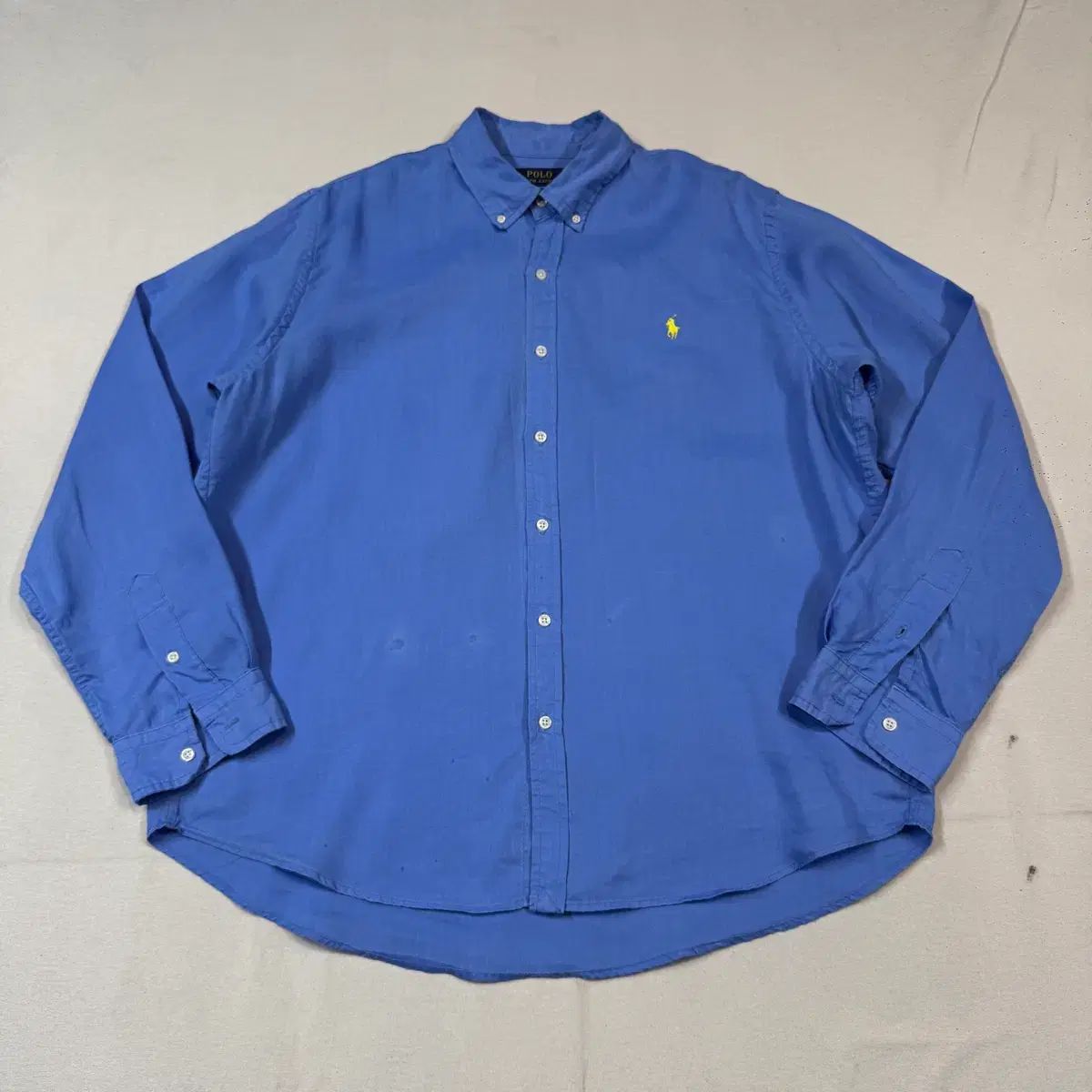 XL) ポロ ラルフローレン クラシックフィット リネン シャツ 新モデル QRタブ