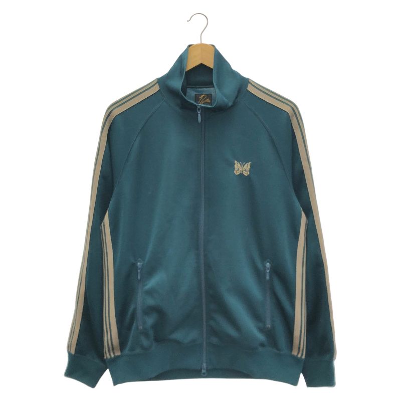 【中古】染有)NEEDLES Track Jacket Poly Smooth サイズM グリーン SX404 汚れあり[91]