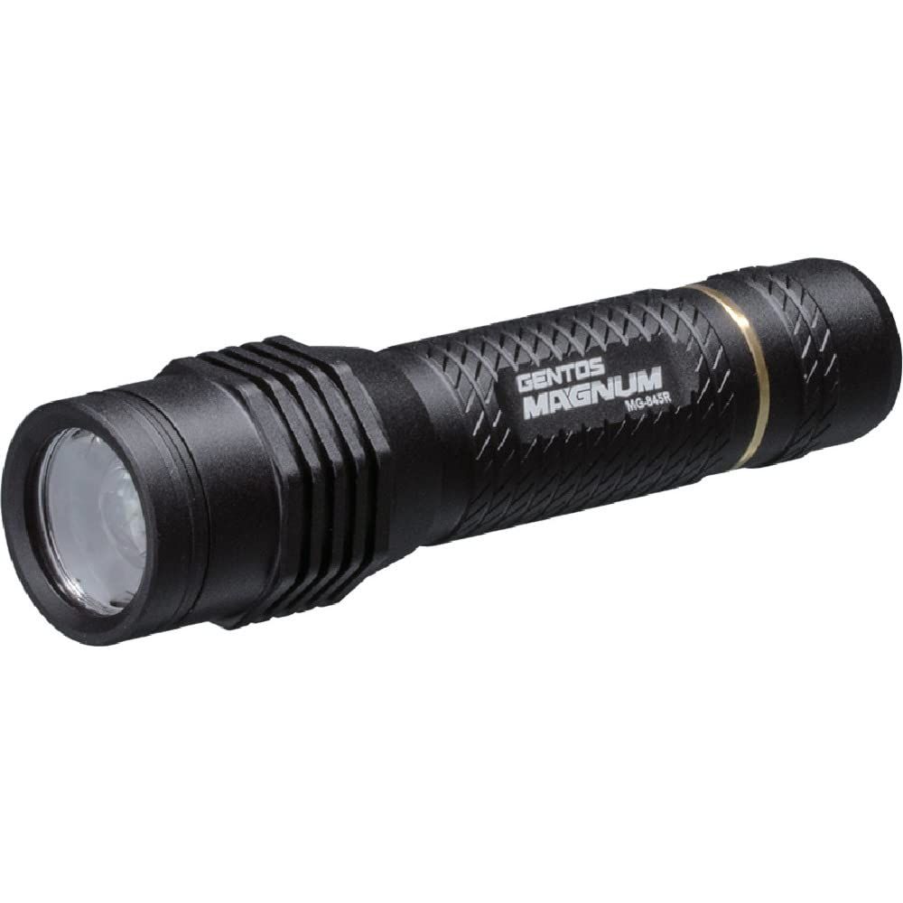 GENTOS(ジェントス) 懐中電灯 LEDライト 充電式(専用充電池) 300ルーメン マグナム MG-845R ハンディライト フラッシュライト [300ルーメン/3時間/専用充電池使用 MG-845R]