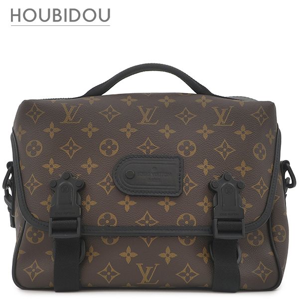 ルイヴィトン LOUIS VUITTON 2WAYバッグ LV トレイル メッセンジャー モノグラムマカサー モノグラム ブラック金具 茶 黒  M46972 RFID【中古】 ルイヴィトン LOUIS VUITTON 2WAYバッグ LV トレイル メッセンジャー