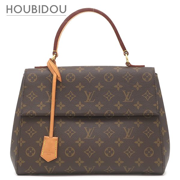 ルイヴィトン LOUIS VUITTON 2WAYバッグ クリュニー MM モノグラム ゴールド金具 茶 青 M42735 CA4108【中古】