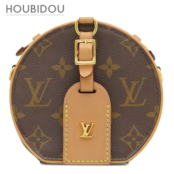 ルイヴィトン LOUIS VUITTON 2WAYバッグ ミニ ボワット シャポー モノグラムキャンバス モノグラム ゴールド金具 茶 ミニショルダー 丸型 M44699 RFID 【保存袋】【中古】