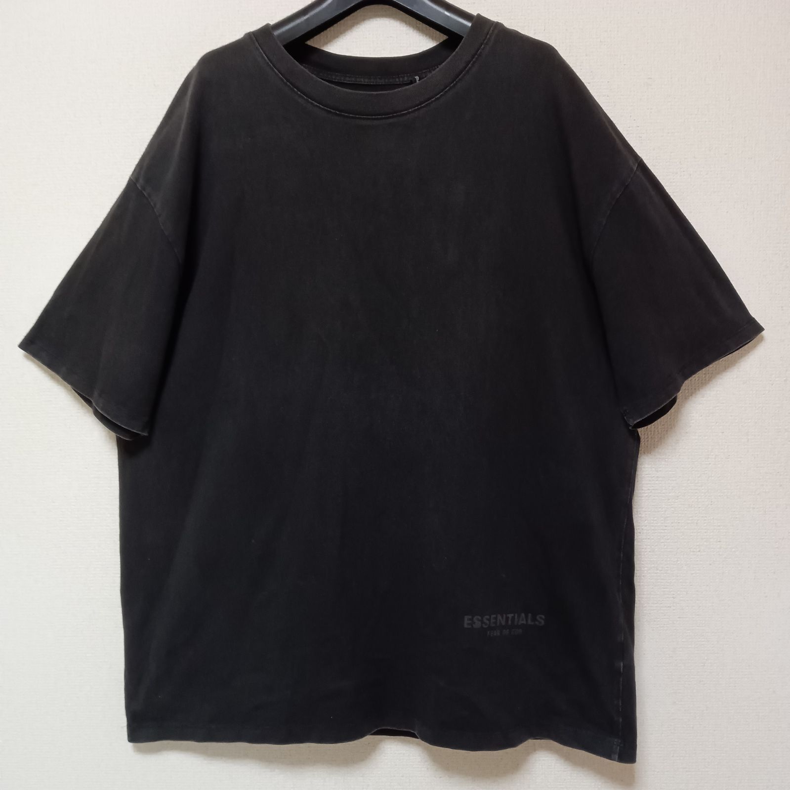 Fear of God Essentialsビンテージ加工半袖TシャツブラックサイズXL 