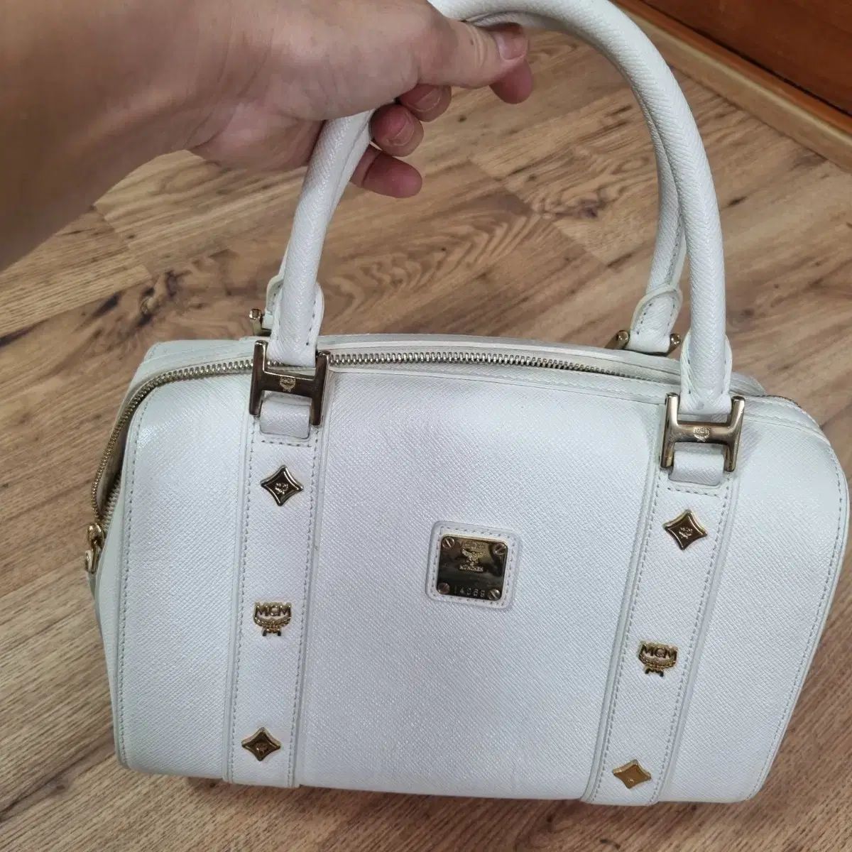 MCM 白 トートバッグ