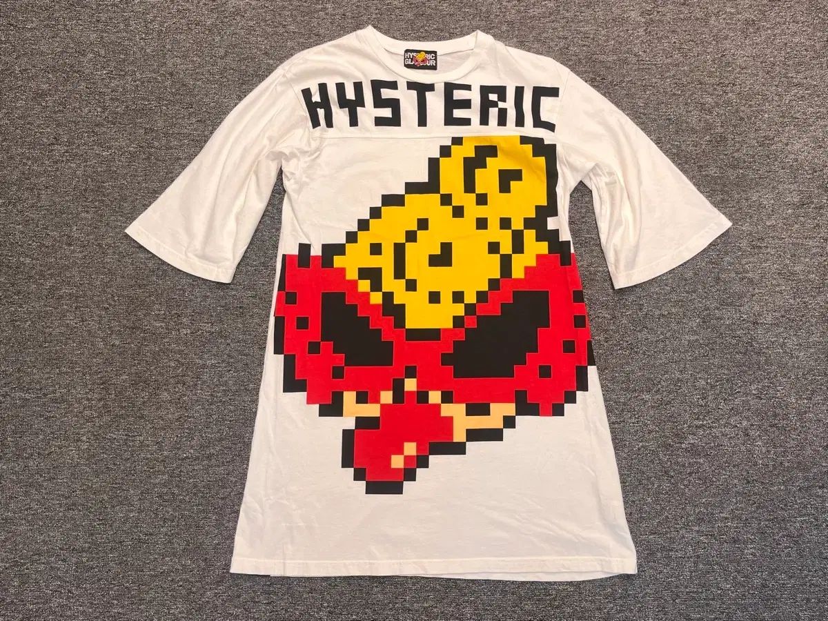 44 55 HYSTERIC GLAMOUR(ヒステリックグラマー) ミニ 픽셀 キャラクター 半袖 ONE PIECE