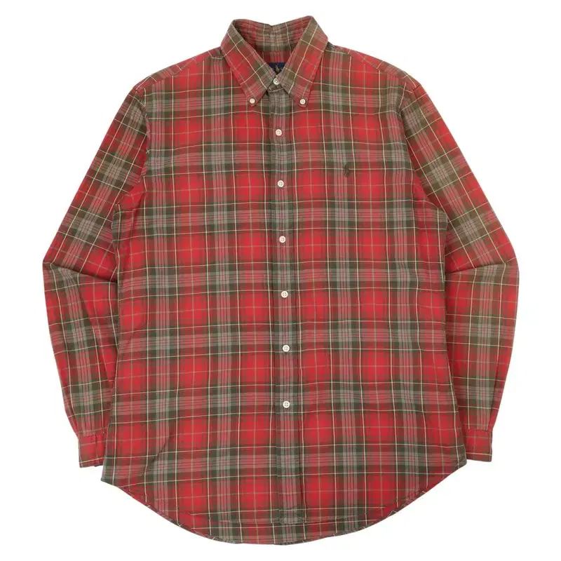 ポロラルフローレン レッド オックスフォード CHECK シャツ