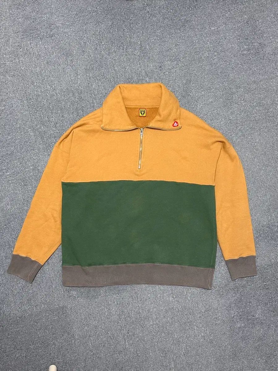 HUMAN MADE(ヒューマンメイド) ハーフジップアップ スウェットシャツ L