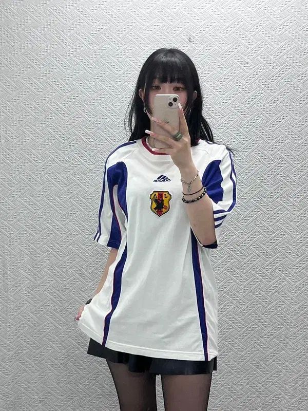 アディダス オールドスクール レトロ 日本 韓国国家代表 ジャージ 半袖Tシャツ 100 C12317