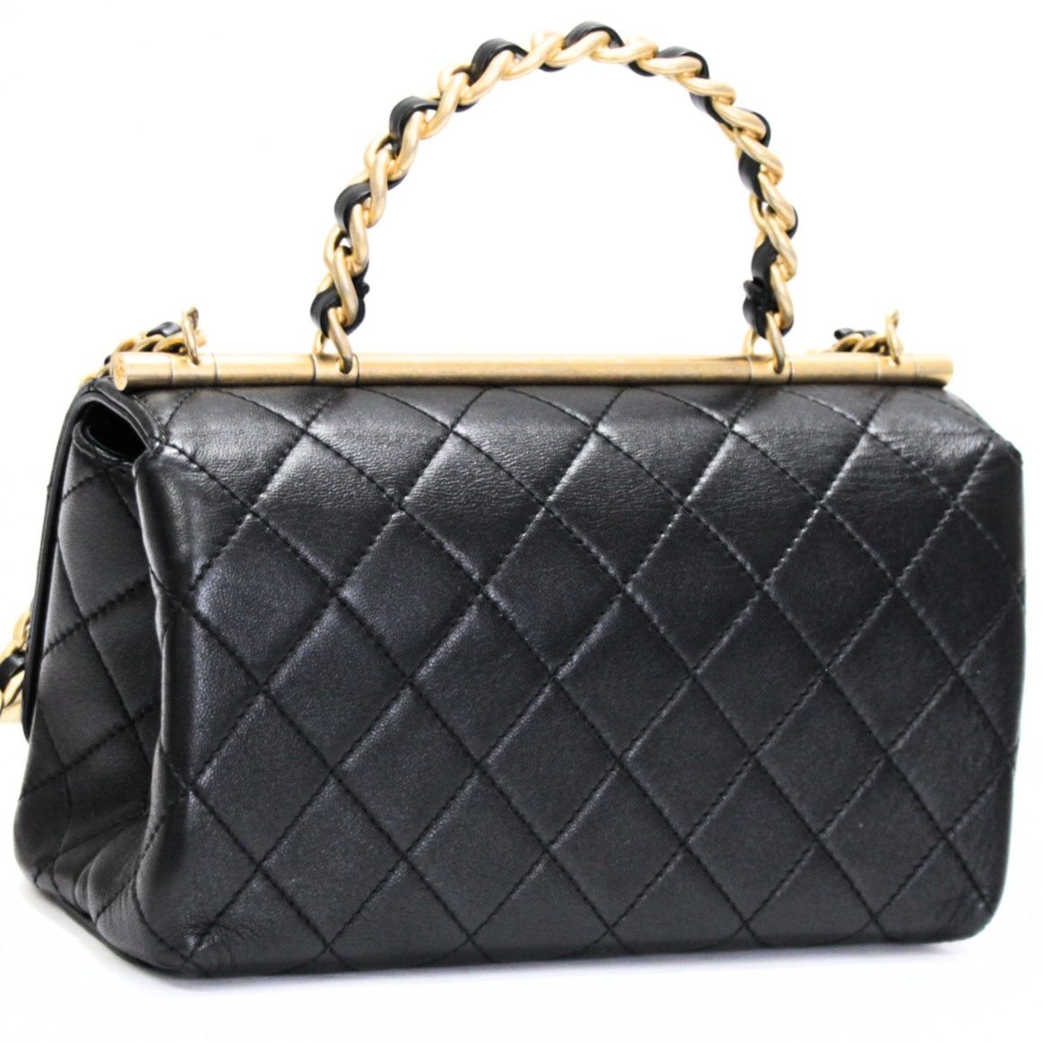 美品 シャネル CHANEL マトラッセ20 トップハンドル 2WAYバッグ ラム