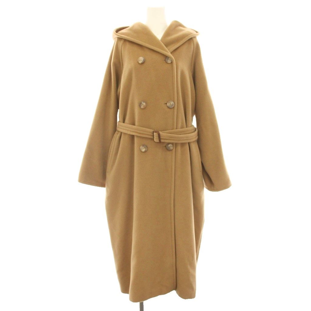 マックスマーラ MAX MARA コート ダブルブレスト ウール カシミヤ混 ロング 40 キャメル /HN ■GY70
