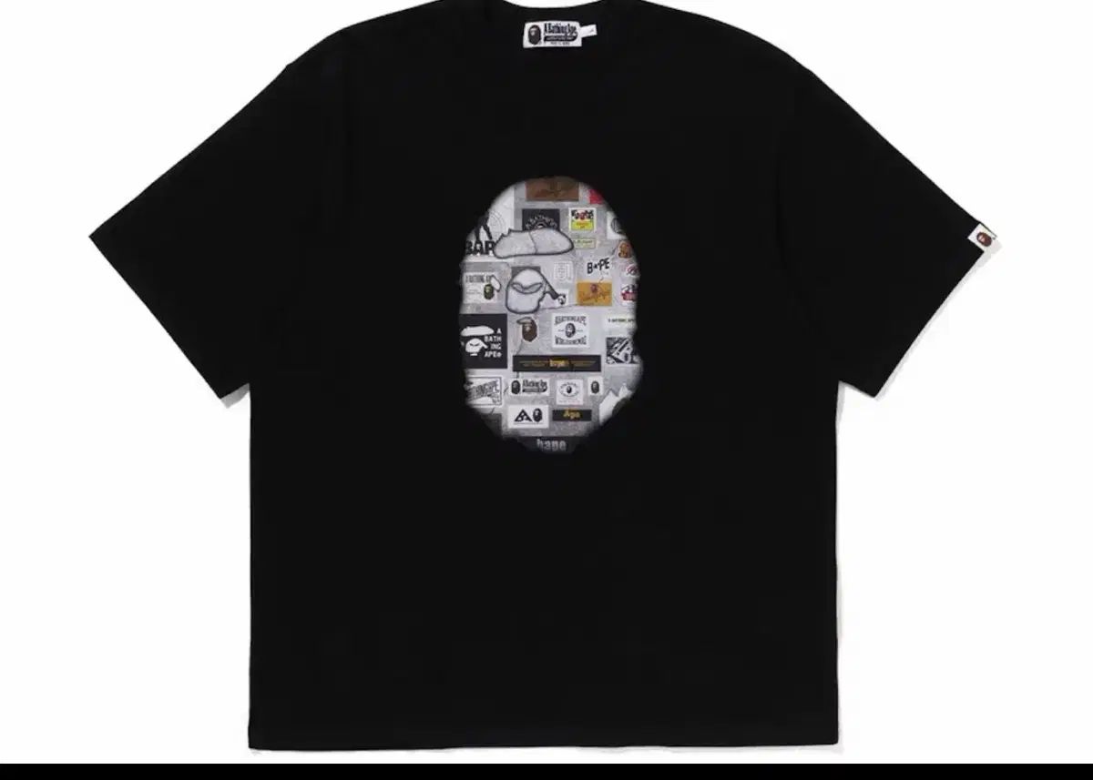 A BATHING APE® アベイシングエイプ 半袖 MULTI マルチ ロゴ BIG ヘッド リラックス フィット L