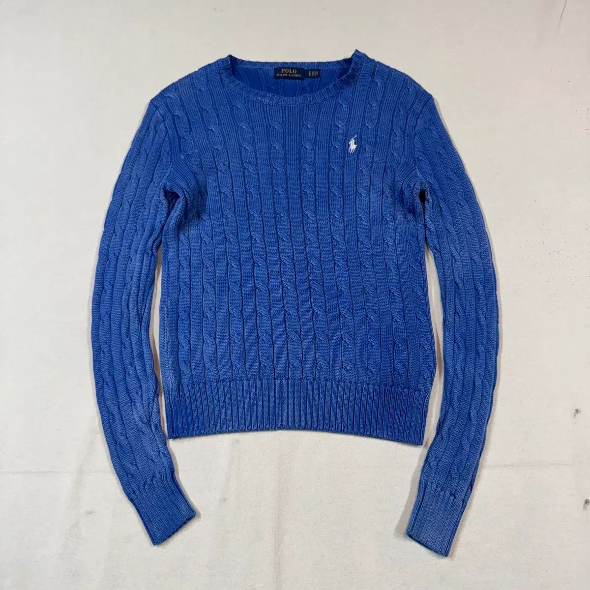 S) POLO RALPH LAUREN ポロラルフローレン コットン ケーブル編み ケーブル編み ラウンドネック ニット