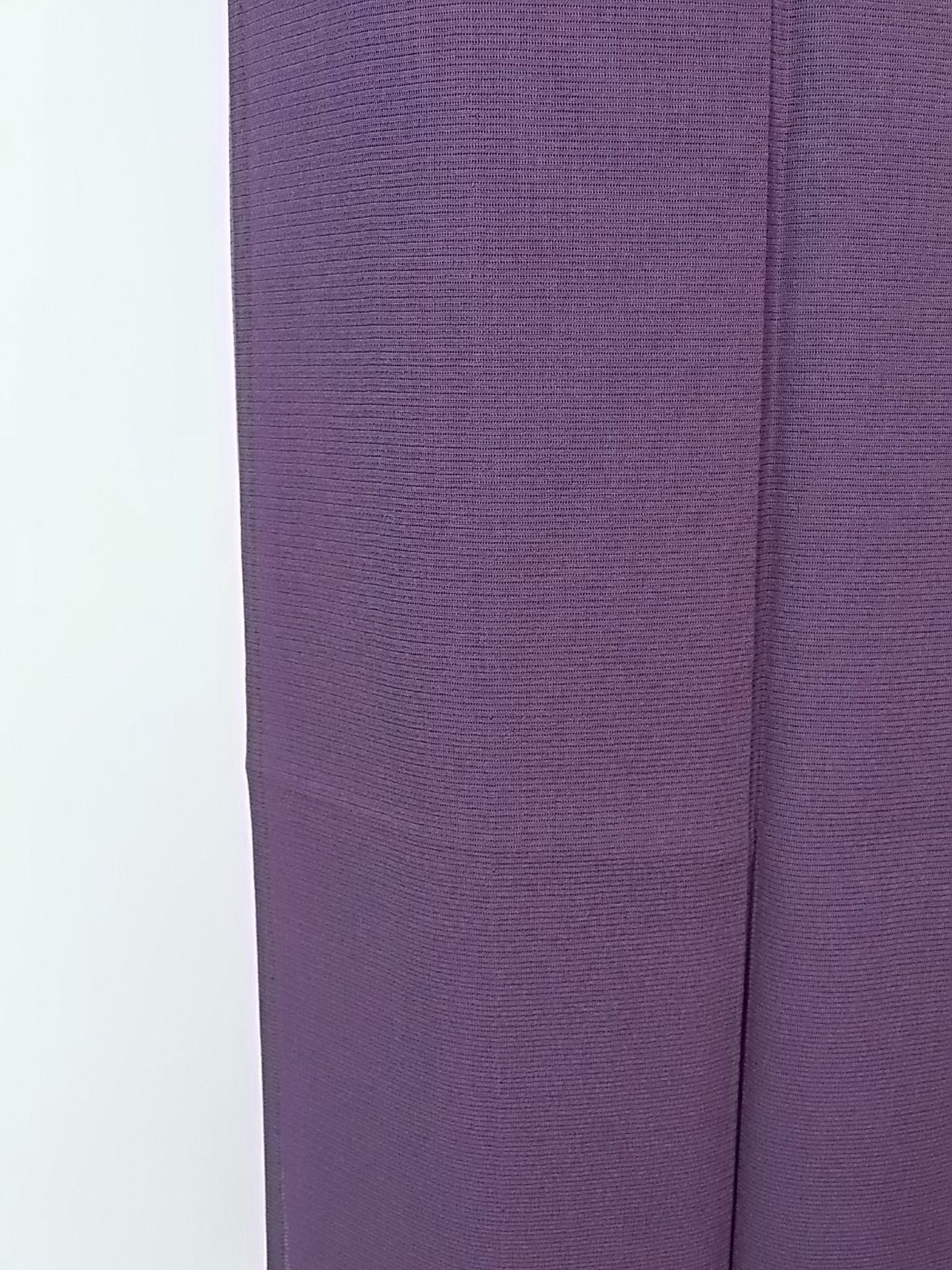 未使用級 美品 藤紫色 駒絽 色無地 紋なし 正絹 夏着物 しつけ付