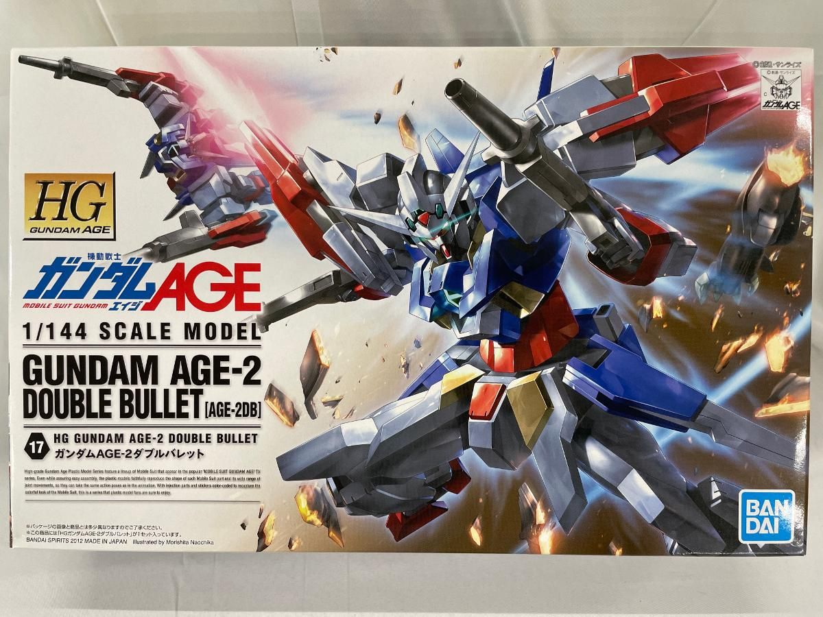 【未開封】HG 機動戦士ガンダムAGE ガンダムAGE-2 ダブルバレット 1/144スケール 色分け済みプラモデル