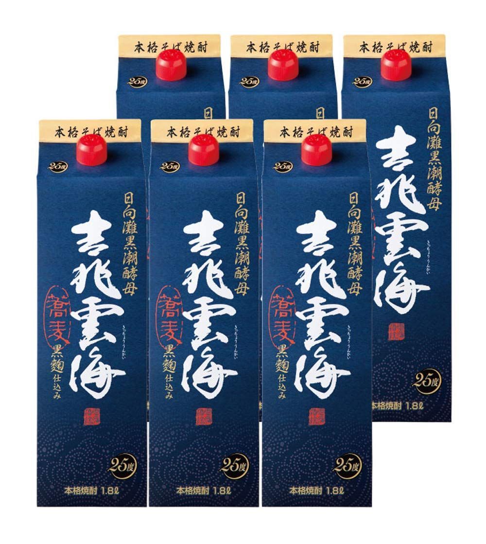 ● 雲海酒造 吉兆雲海 パック [ 焼酎 25 日本 宮崎県 1800ml×6本 ] 4971495614033/004219