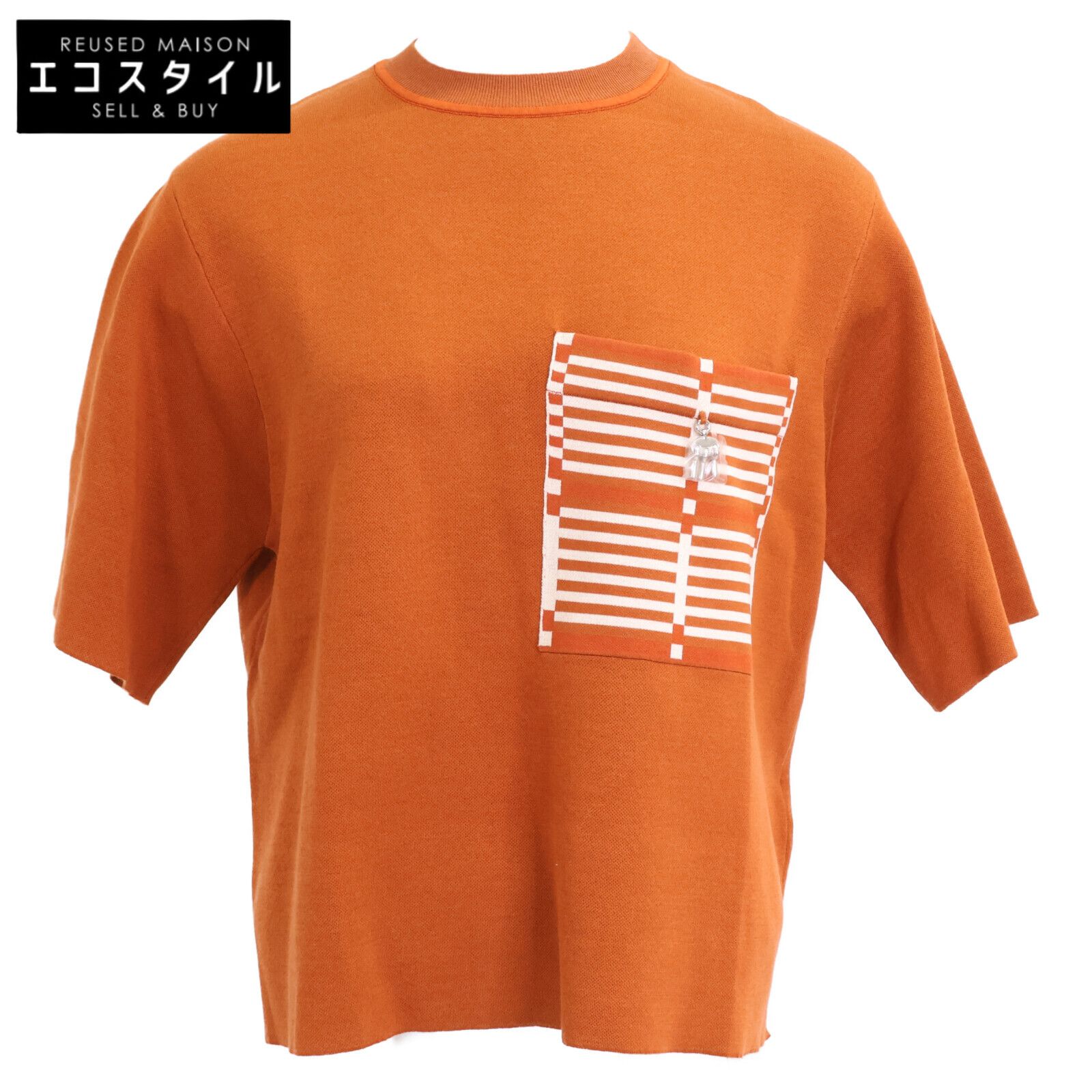 HERMES エルメス 【新品/国内正規】5E2647DL シルク混 半袖ニット 