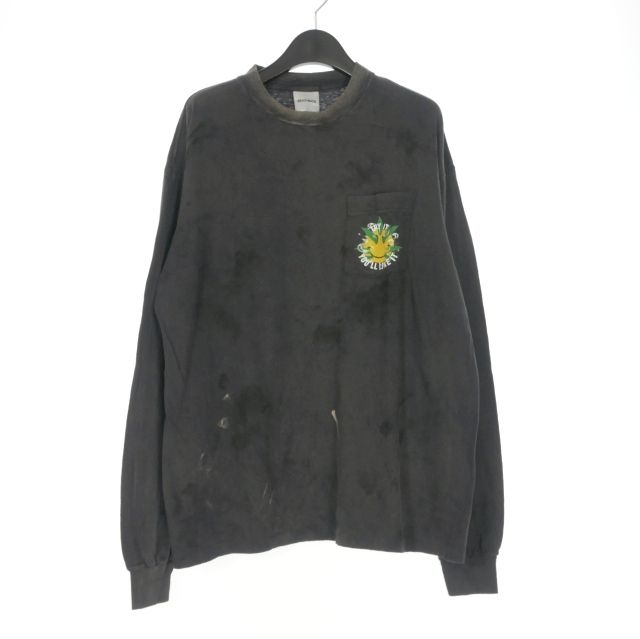 レディメイド READYMADE 24SS LS T-SHIRT SNAKE ロングスリーブTシャツ カットソー 長袖 M ブラック 黒 RE-CO-BK-00-00-282