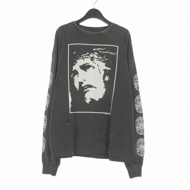 セントマイケル SAINTMICHAEL 25SS LS TEE LOVE SAINT ロングスリーブTシャツ カットソー 長袖 L ブラック 黒 SM-HR8-0000-033 29,315円